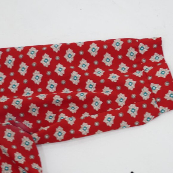 Breli Floral Print V-Neck Ruffle Mini Dress White Sleeveless Sz M - Picture 6 of 6